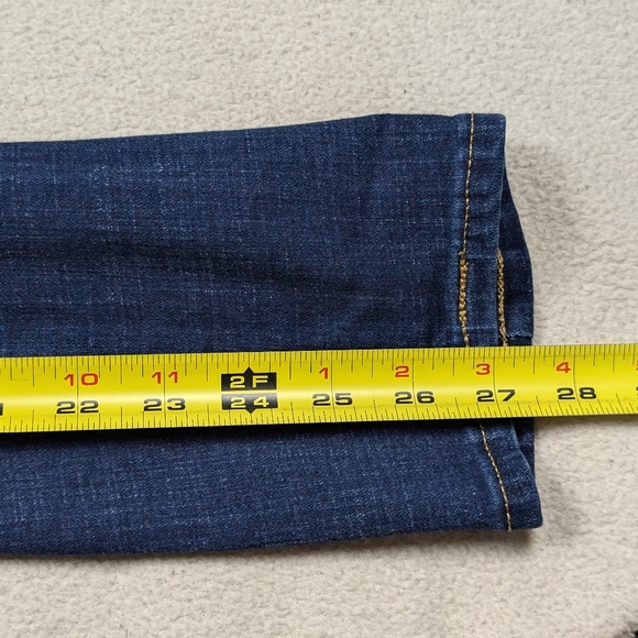 Women's Blue Levi's 711 Skinny Jeans Size 33 Crop Dark Wash Stretchy Mid-Rise - Picture 14 of 16